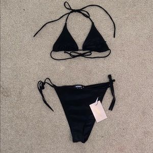 Missguided black bikini set